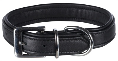 Afbeelding Trixie halsband voor hond active comfort leer zwart 27-32x2,5 cm door Online-dierenwinkel.eu