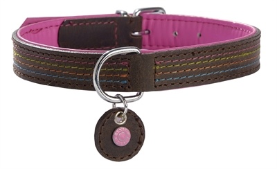 Afbeelding Bobby halsband voor hond dedicace roze 30x1,2 cm door Online-dierenwinkel.eu