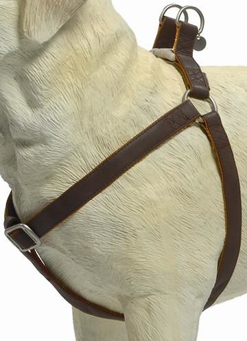 Afbeelding Hondentuig Mac Leather soft touch 35-50cm bruin door Online-dierenwinkel.eu