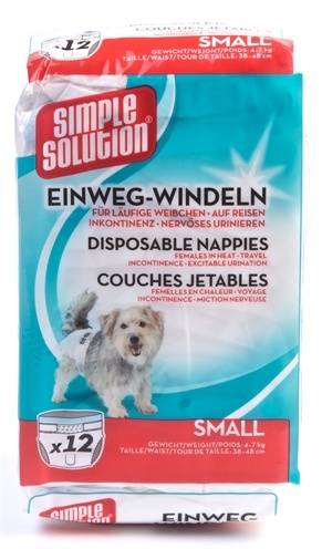 Afbeelding Simple solution wegwerp honden luier Small 12 st 38-48 cm door Online-dierenwinkel.eu