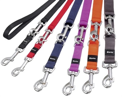 Karlie lijn voor hond multipurpose track sportief plus rood 25 mmx60-90 cm