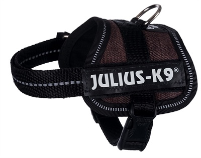 Julius k9 power-harnas voor hond / tuig voor voor labels mokka Baby 1/30-40 cm