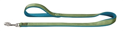 Hunter hondenriem neopreen groen / turquoise 110 cmx15 mm