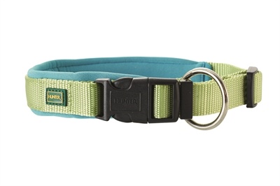 Afbeelding Hunter halsband voor hond neopreen vario plus groen / turquoise 30-35 cmx15 mm door Online-dierenwinkel.eu