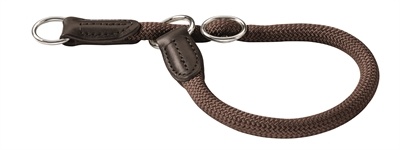 Afbeelding Hunter halsband voor hond freestyle met stop bruin 30 cmx8 mm door Online-dierenwinkel.eu