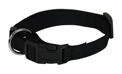 Martin sellier halsband voor hond basic nylon zwart 10 mmx20-30 cm