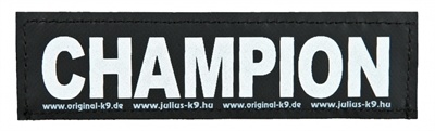 Afbeelding Julius-K9 tekstlabel Champion 16 x 5 cm door Online-dierenwinkel.eu
