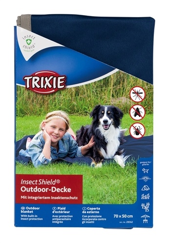 Afbeelding Trixie insect shield outdoor deken donkerblauw 70x50 cm door Online-dierenwinkel.eu