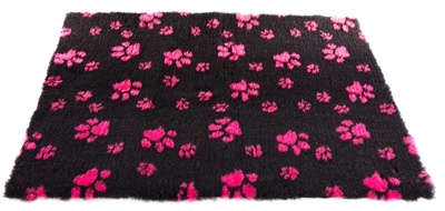 Vetbed poot zwart / roze 50x75 cm