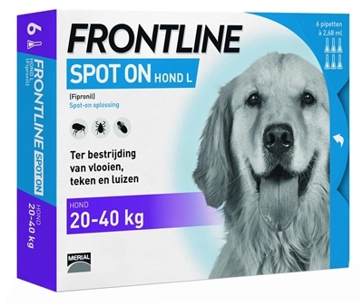 Afbeelding Frontline Spot on Hond L 6 pipetten door Online-dierenwinkel.eu