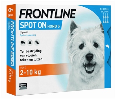 Afbeelding Frontline Spot on Hond S 6 pipetten door Online-dierenwinkel.eu