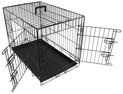 Afbeelding Doginox bench 2-deurs zwart 62x44,5x51,5 cm door Online-dierenwinkel.eu