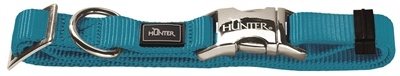 Afbeelding Hunter Klikhalsband Alu Nylon Soft Petrol - Hondenhalsband - 30-45x1.5 cm door Online-dierenwinkel.eu