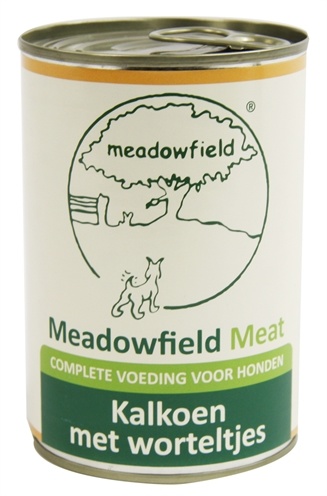 400 gr Meadowfield meat blik kalkoen / worteltjes hondenvoer