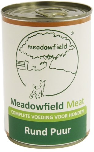 Afbeelding 400 gr Meadowfield meat blik rund puur hondenvoer door Online-dierenwinkel.eu