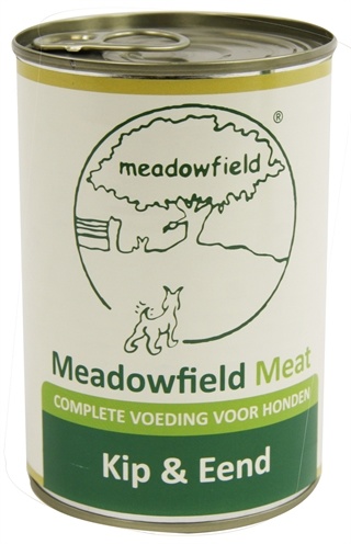 400 gr Meadowfield meat blik kip / eend hondenvoer