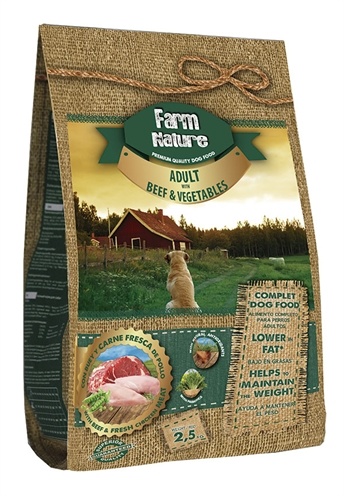 Afbeelding 2,5 kg Farm nature beef / vegetables hondenvoer door Online-dierenwinkel.eu