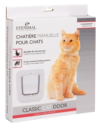 Afbeelding Eyenimal kattenluik classic handmatig 4 manieren door Online-dierenwinkel.eu