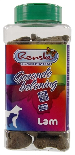 Afbeelding Renske Gezonde Beloning Crunchy Lam voor de hond 300 gram door Online-dierenwinkel.eu