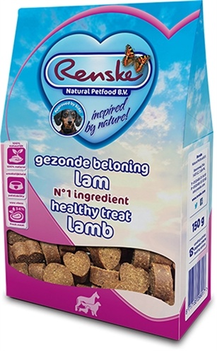 Afbeelding Renske Gezonde Beloning Lam voor de hond 150 gram door Online-dierenwinkel.eu