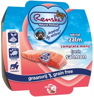 Afbeelding Renske Vers Vlees Graanvrij - Zalm - 8 x 100 gram door Online-dierenwinkel.eu