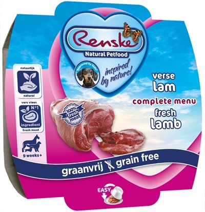 Afbeelding Renske Vers Vlees Graanvrij - Lam - 8 x 100 gram door Online-dierenwinkel.eu