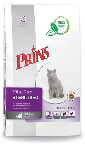 Afbeelding Prins VitalCare Sterilised kattenvoer 5 kg door Online-dierenwinkel.eu
