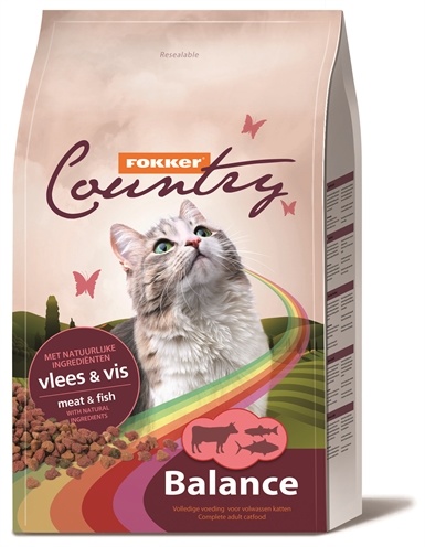 Afbeelding Fokker Country Balance Meat & Fish kattenvoer 10 kg door Online-dierenwinkel.eu