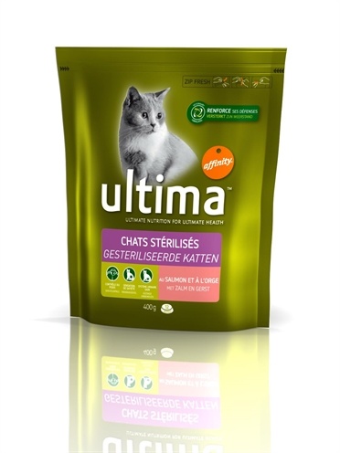 Afbeelding Ultima kat Sterilised Zalm 400 Gr door Online-dierenwinkel.eu