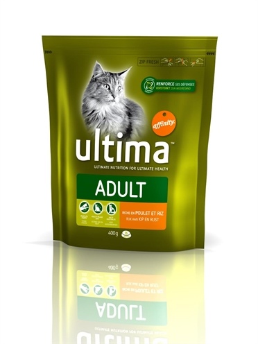 Afbeelding Ultima kat adult kip kattenvoer 400 gr door Online-dierenwinkel.eu