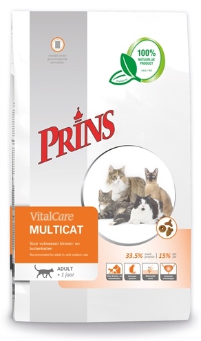 Afbeelding Prins Vitalcare Multicat kattenvoer 5 kg door Online-dierenwinkel.eu