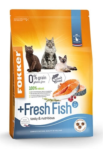 Afbeelding Fokker Adult + Fresh Fish kattenvoer 2,5 kg door Online-dierenwinkel.eu