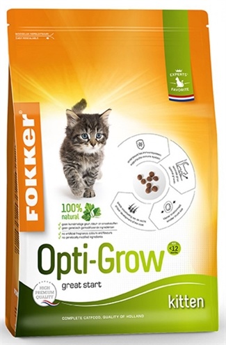 Afbeelding Fokker Opti-Grow kattenvoer 2,5 kg door Online-dierenwinkel.eu
