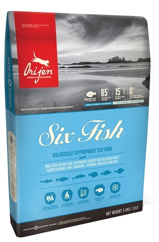 Afbeelding Orijen 6 fish cat kattenvoer 5,4 kg door Online-dierenwinkel.eu