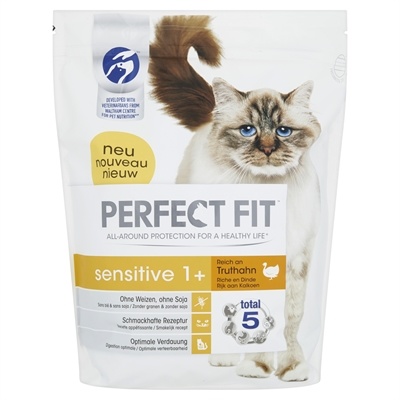 Afbeelding Perfect Fit Droogvoer Sensitive Kalkoen - Kattenvoer - 1.4 kg door Online-dierenwinkel.eu
