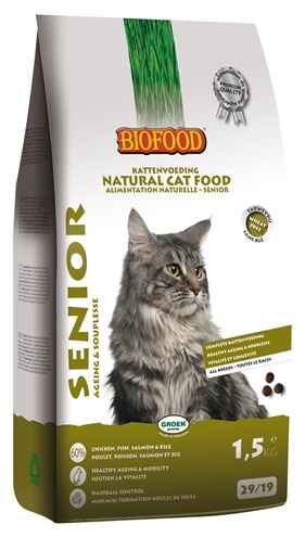 Afbeelding Biofood Senior Ageing & Souplesse kattenvoer 1.5 kg door Online-dierenwinkel.eu