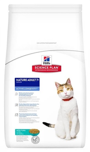 Afbeelding Hill's Feline Mature Adult Active Longevity Tonijn 2 Kg door Online-dierenwinkel.eu