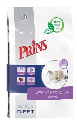 Afbeelding Prins Vitalcare Dieet Weight Reduction & Diabetic kattenvoer 1.5 kg door Online-dierenwinkel.eu