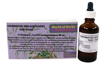 Afbeelding World of herbs fytotherapie overmatige geslachtsdrift teef / poes door Online-dierenwinkel.eu