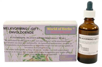 World of herbs fytotherapie onvoldoende melkvorming /gift
