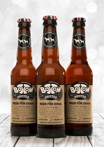 Afbeelding Woof & Brew Bottom Sniffer Beer - Hondensnacks - 330 ml Dog door Online-dierenwinkel.eu