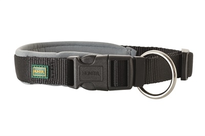 Afbeelding Hunter halsband voor hond neopreen vario plus zwart / grijs 011_60-65 cmx38 mm door Online-dierenwinkel.eu