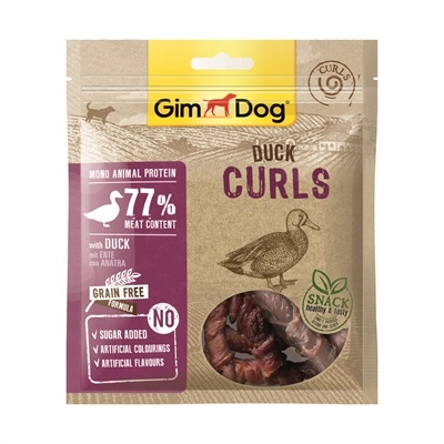 Afbeelding GimDog Curls - Eend - 55 g door Online-dierenwinkel.eu