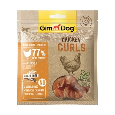 Afbeelding GimDog Curls - Kip - 55 g door Online-dierenwinkel.eu