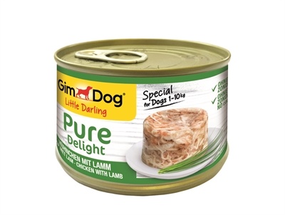 Afbeelding GimDog Pure Delight - Kip met Lam - 18 x 150 gram door Online-dierenwinkel.eu