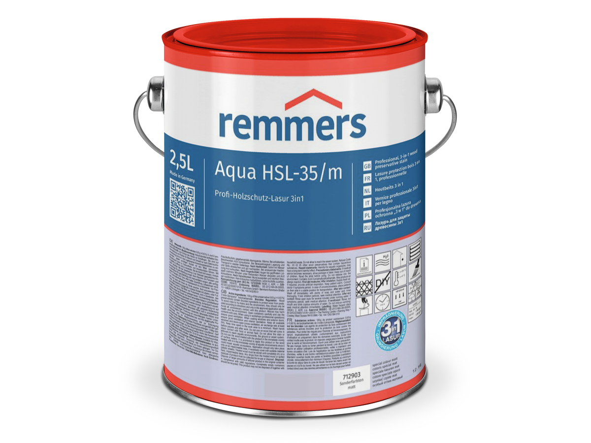 Remmers Aqua HSL-35/36m ( Compact-lazuur PU ) kleurloos