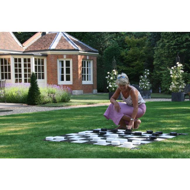 1 Tuin Dammenshop: checkers, 8x8, voor buiten en uit duurzaam kunststof - Ubergames Europe, Kwaliteit & Klasse
