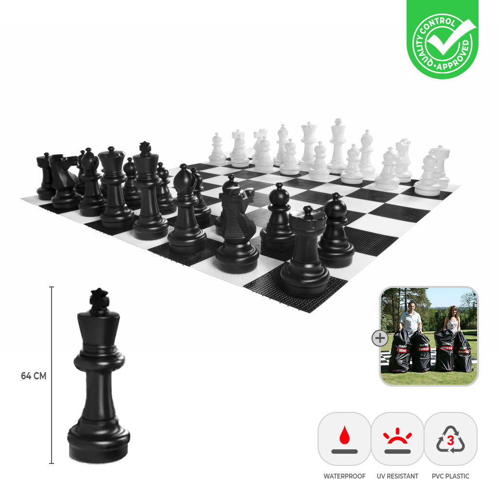 Tegenslag Soeverein Verzadigen XL mega Schaakset: Giga schaakspel, mega groot - Ubergames Europe,  Kwaliteit & Klasse
