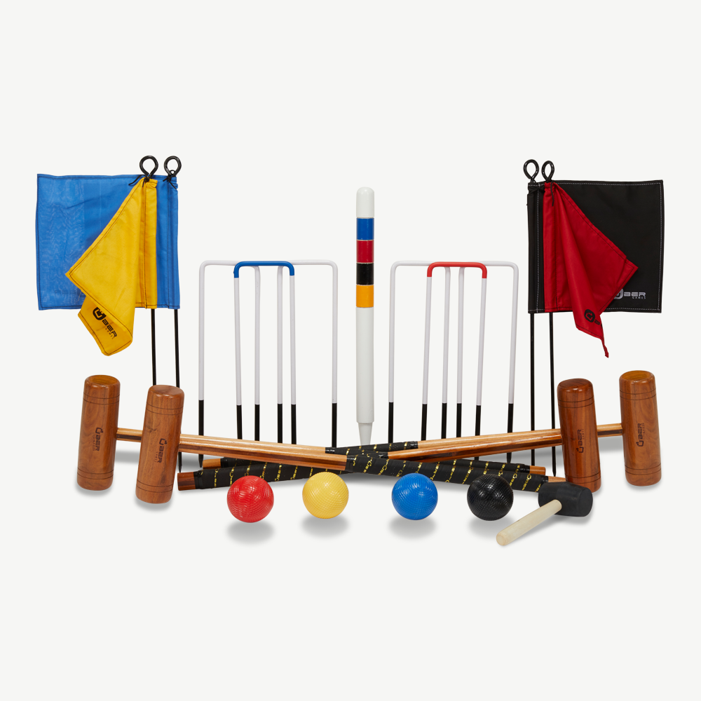 Nr. 1 Tuin Croquet shop: Engelse croquet set, prachtige houten - Ubergames Kwaliteit & Klasse