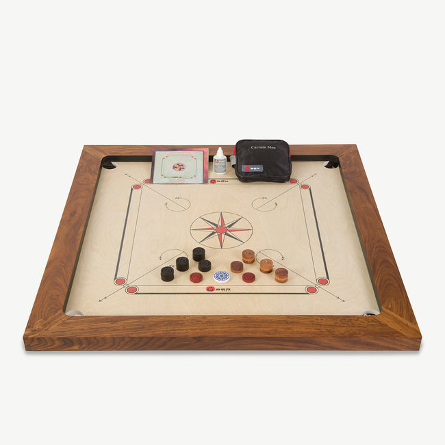 Ubergames Grootmeester Carrom set, 16 kg. India - ECO hardhout